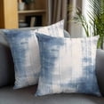 thumbnail image 2 of Decorative Throw Pillow Covers 20x20 Inch Set of 2 Abstract Art Home Decor Pillow Cases for Couch, Watercolor Blue Cushion Case for Living Room Bedroom Bed Car Chair, 2 of 9