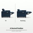 thumbnail image 2 of MCombo High Leg Power Recliner Chair with Adjustable Headrest and USB A/C Charge Ports for Living Room, Office, and Small Spaces (Fabric HL128, Navy Blue), 2 of 8