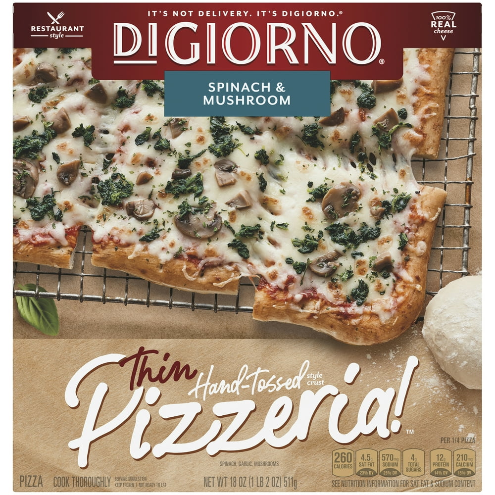 DIGIORNO PIZZERIA! Spinach & Mushroom Thin HandTossed Style Crust