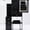 Black, variant on Left Bedside Vanity Set with 2 AC Power Sources / Designed for Small Rooms, Multiple Device Use