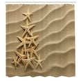 thumbnail image 3 of Ambesonne Coastal Shower Curtain, Triangular Shaped Starfish, 69"Wx70"L, Sand Brown Pale Camel, 3 of 4