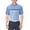 Blue Heather Stripe, variant on Ben Hogan Men's and Big Men’s Tossed Golf Cart Print Short Sleeve Golf Polo Shirt, up to Size 5XL