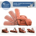 thumbnail image 4 of FLOGUOR 14-Position Adjustable Floor Chair, Chaise Lounge Indoor, Folding Lazy Sofa with Armrests and a Pillow Padded Adults Gaming Chairs for Living Room, Bedroom Factory Price,8803 (Orange), 4 of 18