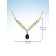 thumbnail image 5 of JewelersClub Garnet Gemstone Necklace for Women & Girls | 14k gold-plated Silver | Diamond V-Shaped Pendant on a 18" Rope Chain, 5 of 5