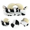 thumbnail image 3 of Unique Bargains 1 Pc Cute Cartoon Cow Headbands for Girls for Women 8.27"x7.09" Black White, 3 of 6