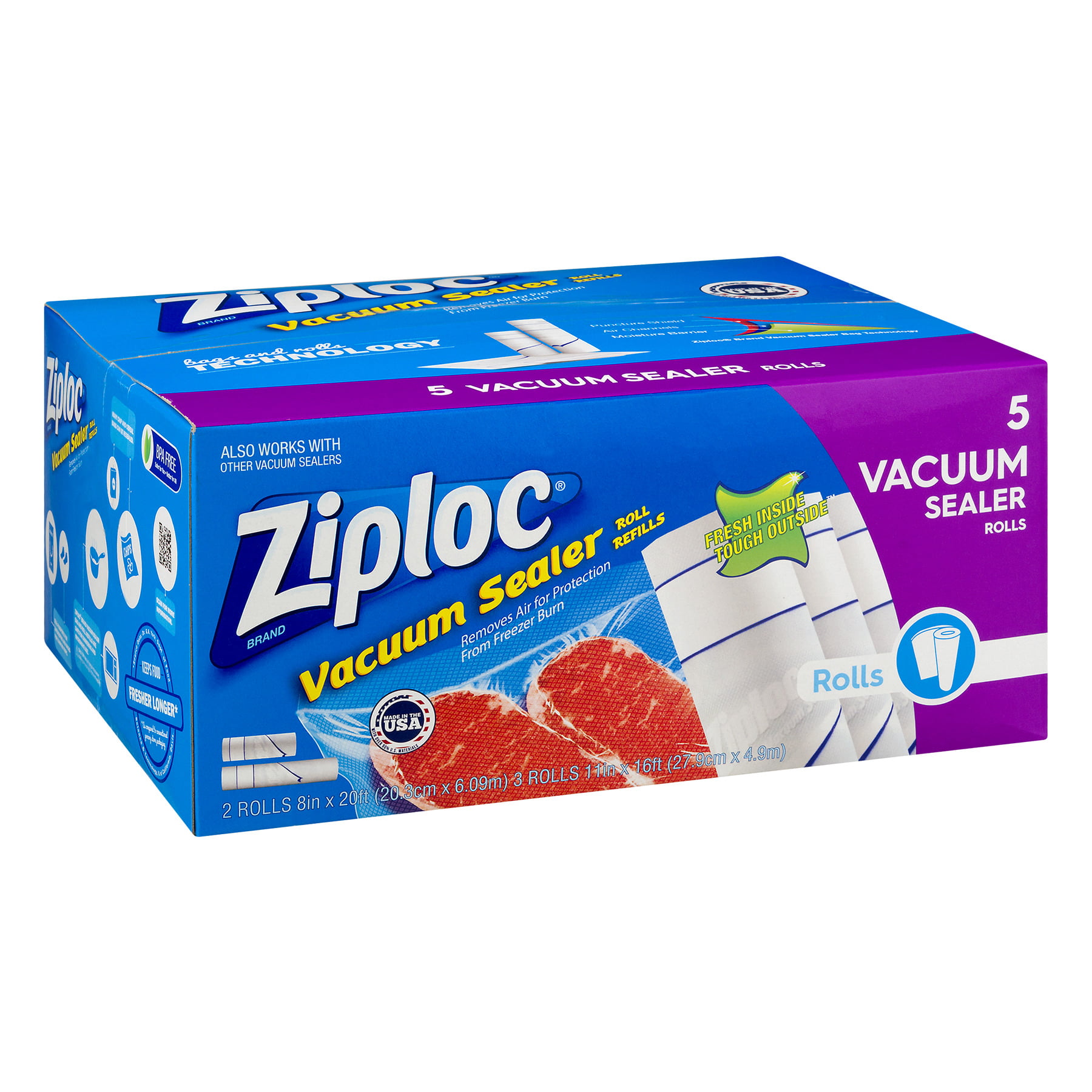 Ziploc Vacuum Bags Refills, Quart, 12 Ct