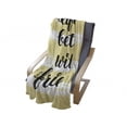 thumbnail image 3 of Best Friend Soft Flannel Fleece Throw Blanket, Life Is Better with Friends Cursive Lettering Art, Cozy Plush for Indoor and Outdoor Use, 50" x 60", Pale Yellow White, by Ambesonne, 3 of 5