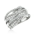thumbnail image 4 of Ross-Simons 2.00 ct. t.w. Round and Baguette Diamond Highway Ring in 14kt White Gold, Women's, Adult, 4 of 5