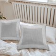 thumbnail image 6 of Gray Geometric Throw Pillow Covers 16x16 Inch Set of 2, White Greek Key Design Burlap Modern Art Waterproof Outdoor Pillow Covers, Decorative Cushion Pillowcases for Couch, Sofa, Bed, Garden, Patio, 6 of 9