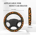 thumbnail image 3 of Balery Orange Pumpkin Fundas elásticas antideslizantes para volante, funda protectora universal para hombre y mujer, 15 pulgadas, accesorios para coche., 3 of 6