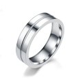 thumbnail image 3 of Stainless Steel Diamond Couple Ring Titanium Steel Zircon Ring Hand Jewelry, 3 of 6