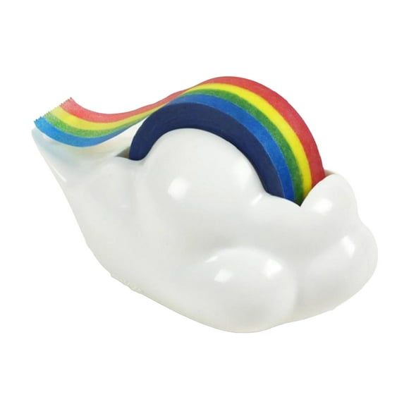 Set Dispensador de Cinta Arcoiris - ABS, Reutilizable, Corta la Cinta Ordenadamente - para Escritorio/Scrapbooking/Regalos, Estimula la Creatividad, Diseño Portátil