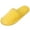 A Yellow, variant on Plush Furry Slippers for Women Men Lightweight Flat Slip on Outdoor Indoor Backless Winter Warm Slide Shoes
