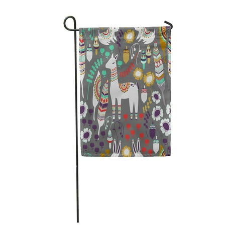 Decorative Feather Flags SIDONKU a Fun Woodland Pattern with Deer Feathers Rabbits Mushrooms Acorns Garden Flag Decorative Flag House Banner 28x40 inch ()