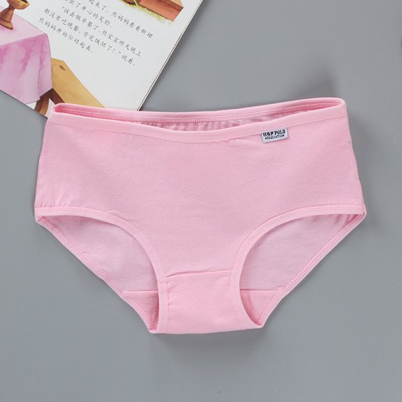 HUPOM Silk Panties Underwear For Women Briefs Leisure Tie Drop Waist Pink One size