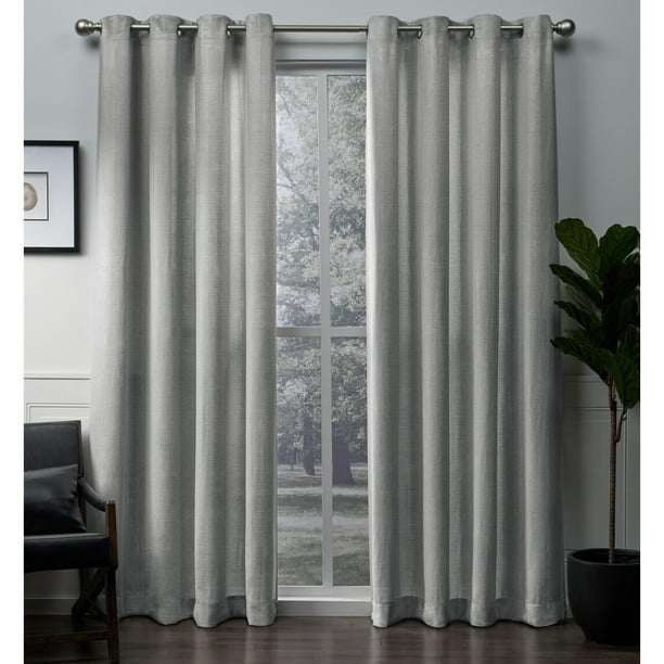 Exclusive Home Curtains 2 Pack Winfield, Silver Metallic Curtains