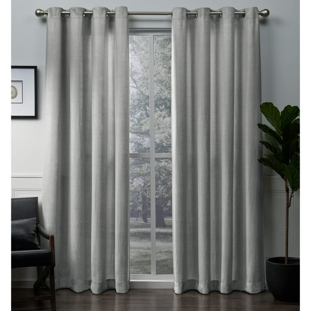 Exclusive Home Curtains 2 Pack Winfield Heavyweight Metallic Sheen Treatment Basketweave Grommet Top Curtain Panels Com Exclusive Home Curtains 2 Pack Winfield, Silver Metallic Curtains