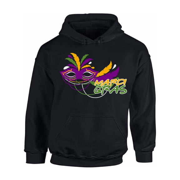 Mardi Gras Hoodie Festive Sweater Carnival Mask Carnaval 2021 Unisex Sweatshirt New Orleans Party