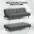 thumbnail image 4 of Homall Canapé-Lit Convertible Futon Canapé Rembourré Canapé-Lit Angle Réglable Canapé de Salon, Gris Foncé, 4 of 7