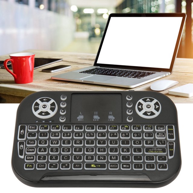 Mini Wireless Keyboard, Keyboard Backlit Convenient ABS Mouse Button Multi Touch with Touchpad for Cellphone for Tablet