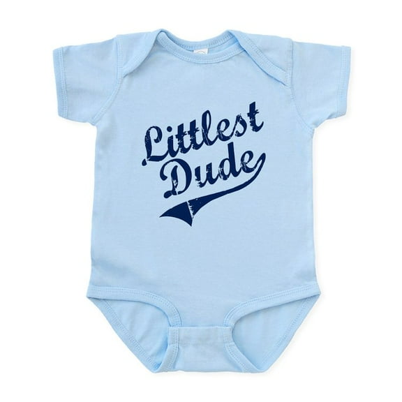 CafePress - LITTLEST DUDE (Script) Infant Bodysuit - Baby Light Bodysuit, Size Newborn - 24 Months