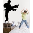 thumbnail image 2 of Wallhogs Martial Arts Kicking Silhouette Cutout Wall Decal, 2 of 2