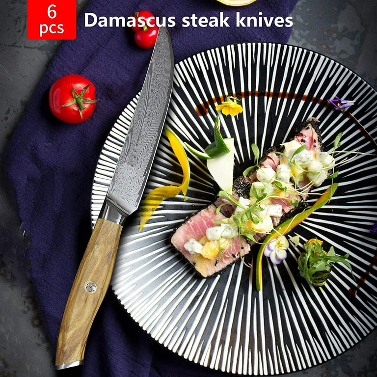 Couteau steak japonais VG10 damas 33 couches Shizu Hamono