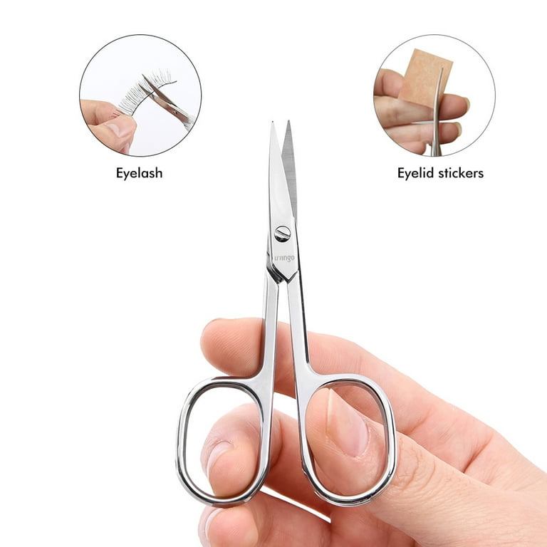 LIVINGO Curved Blade Nail Scissors Manicure Cuticle Pedicure for Adult  Grooming 3.5 