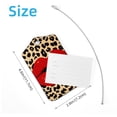 thumbnail image 3 of PhooArto 2 Pcs Luggage Tags, Leopard Print and Red Lips Privacy Cover ID Label with Stainless Steel Loop and Address Card for Travel Bag Suitcase, 3 of 5