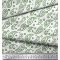 thumbnail image 3 of Soimoi Green Cotton Duck Fabric Paisleys Paisley Fabric Prints By Yard 42 Inch Wide, 3 of 3