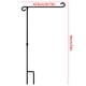 thumbnail image 2 of Soporte de bandera de jardín Hierro forjado Mástil de jardín resistente a la intemperie | Fácil de instalar, robusto soporte de metal resistente a la oxidación, para mini banderas de 12,5 x 18, 2 of 6