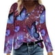 thumbnail image 2 of Blusa suelta con cuello en V y manga larga fina con estampado de mariposas a la moda para mujer Fridja hj4289, 2 of 5