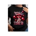 thumbnail image 1 of Queen's Birthday Queen Pattern T-Shirt, Cotton Blend, Casual Round-Neck T-Shirt With Balloon And Lip Print, Regular Length, Knitted Fabric, Suitable For All Seasons, Allseason Top, 1 of 6