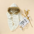 thumbnail image 3 of Odeerbi Baby Girls Boys Clothes Baby Rompers Infant Winter Keep Warm Knit Hoodie Romper Sweater Jumpsuit, 3 of 9