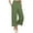 011 Green, variant on Women's Cotton Linen Printed Embroidered Wide-Leg Pants Elastic Waist Casual Palazzo Trousers with Pockets