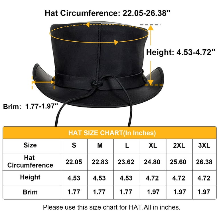 Dream Apparel Black Top Hat Fashion Gentleman Hat with Big Head