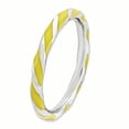 thumbnail image 3 of Sterling Silver Twisted Yellow Enameled Ring, 3 of 7
