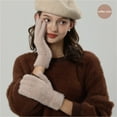 thumbnail image 3 of Xmyrz Gloves For Cold Weather Women Winter Gloves Solid Fleece Thermal Gloves Simplistic Knitted Touchscreen Gloves Ski Gloves Snow Gloves Mittens, 3 of 4