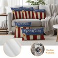 thumbnail image 6 of Independence Day Pillow Covers 2 Pack Freedom Red Blue Stripe Sunflower Pillowcase Waterproof Outdoor Throw Pillow Cover for Patio Garden Square Cushion 24”x24”, 6 of 9