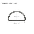 thumbnail image 2 of Metal D Rings Buckle, 20 Pack 50mm(1.97") 2mm Thick Welded D Rings Buckle, Dark Gray, 2 of 5