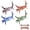4Pcs, variant on 4PCS Desk Crab Pen Holder Set, Creative Crab Pen Holder, Weightlifting Crabs Pen Holder Bracket Storage, Desk Pen Stand for Pen Storage, Office Desk Display Decorations, Unique Gift Idea