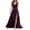 Purple, variant on Levmjia Women's V Neck Sleeveless Maxi Dress High Slit Formal Evening Gown Bow Tie Strap Cocktail Party Dress for Women
