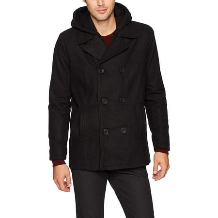 - Men Large Double Breasted Peacoat L