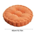 thumbnail image 3 of Beautynvta Round Chair Cushions, Corduroy Floor Pillow Seating Cushion, Soft Breathable Tatami Yoga Mat for Living Room Balcony Outdoor, 15.75x15.75 In, Orange, 3 of 6