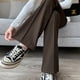 thumbnail image 3 of Pantalones de trabajo para mujer, pantalones de vestir elásticos con bolsillos, pantalones de pierna recta, 3 of 7