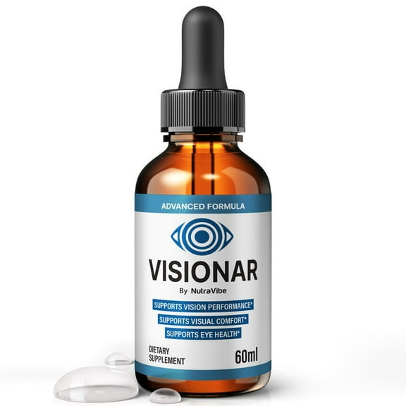 Visionar Drops – Daily Eye Care Formula with Original Blend to Support Visual Wellness, Eye Comfort & Healthy Vision |Easy-to-Use Liquid for Everyday Use (30 Servings)