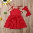 thumbnail image 4 of Tfken Soft Dresses Girls Comfy Holiday Travel Girls Dresses Casual Solid Color Sleeveless Button Fashion Toddler Cute Clothes Size 3-4 Years, 4 of 4