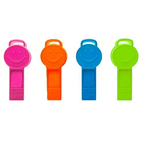 9-gram Happy Clip - Neon Assorted Color Balloon Weight Clip - 100 pcs.