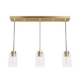 thumbnail image 2 of Hunter - Hartland 3-light Alturas Gold, Large Cluster Light, Dimmable, Transitional Style, Linear Shaped, for Bedrooms, Dining, Living Rooms - 13069, 2 of 8