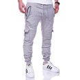 thumbnail image 1 of UKAP Men Bottoms Plus Size Pants Drawstring Trousers Casual Summer Light Grey M, 1 of 2